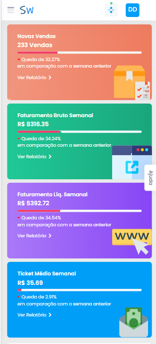 Sistemas na Web - Dashboard Mobile